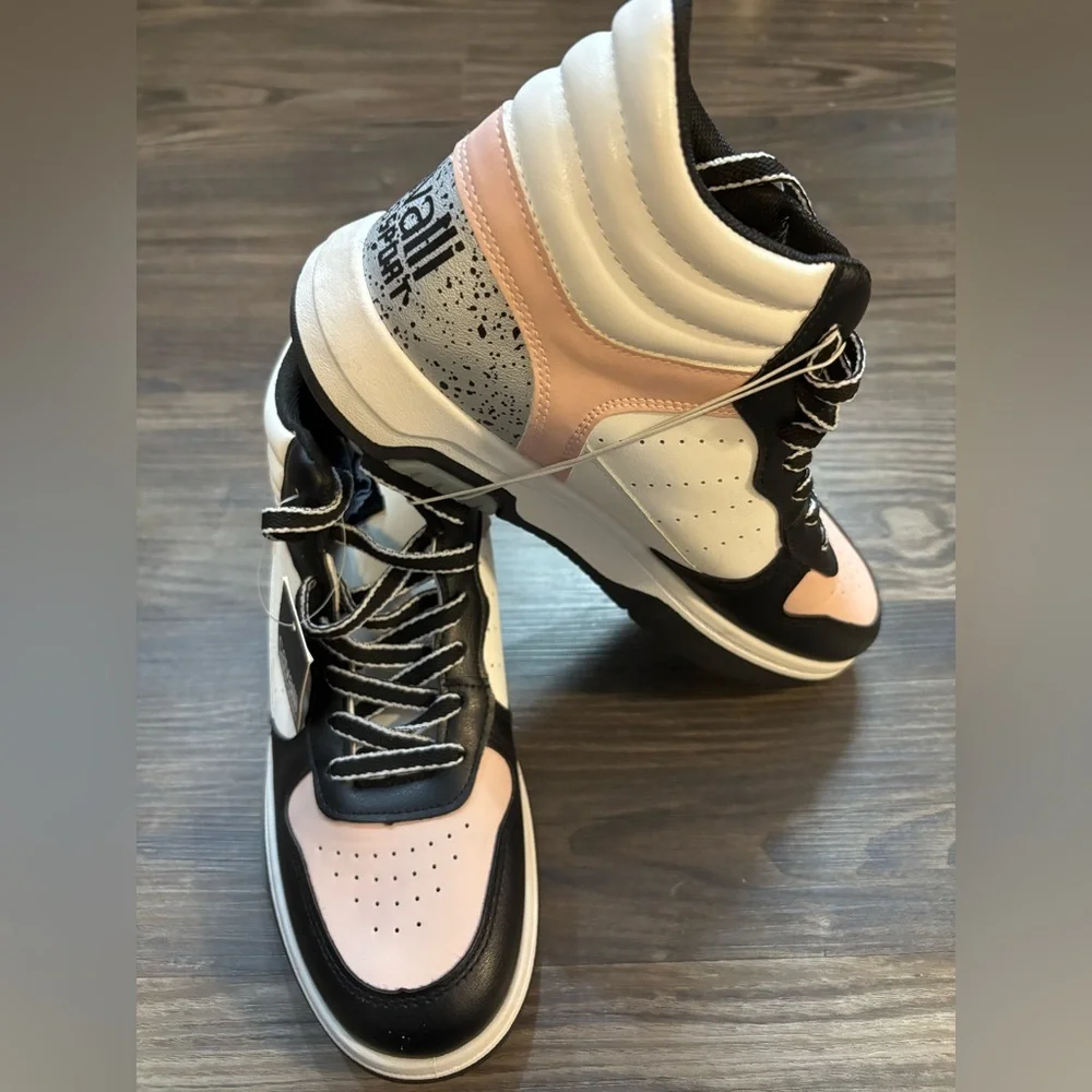 NEW Cavalli Class Sport Women’s Size 7‎ Rose Hi-Top Sneakers